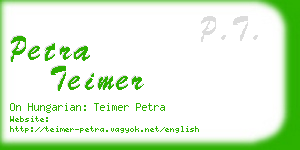 petra teimer business card